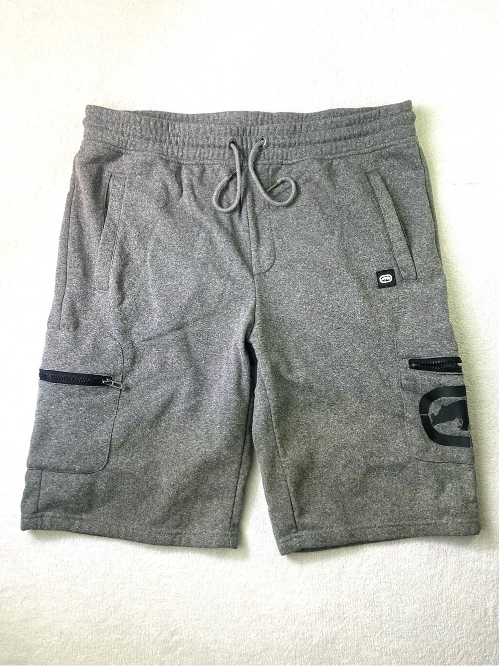 Ecko Unlimited Heather Gray Men's Athletic Cargo Shorts